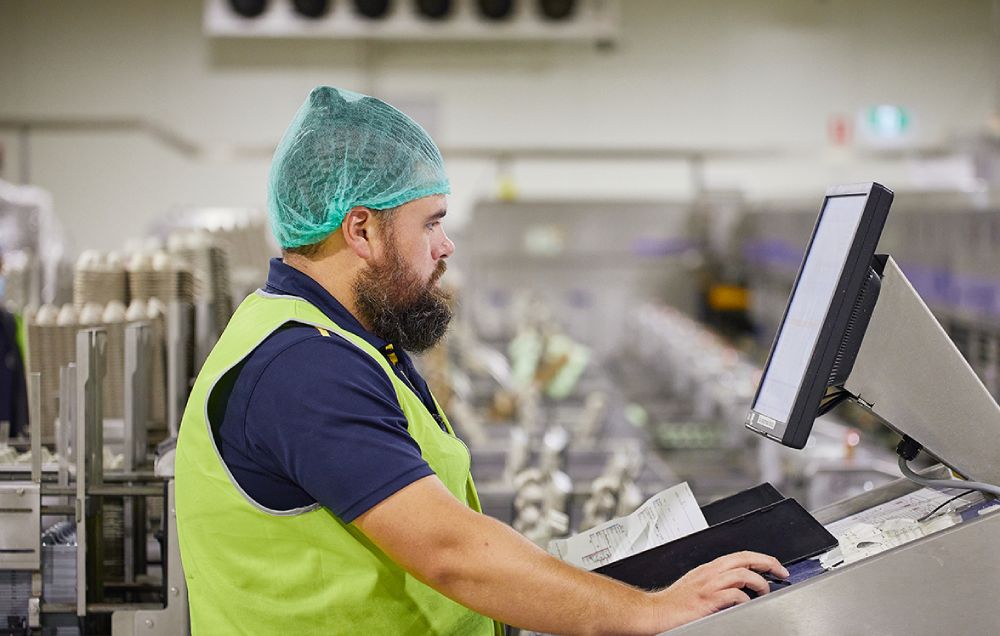 person working on computer